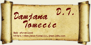 Damjana Tomecić vizit kartica
